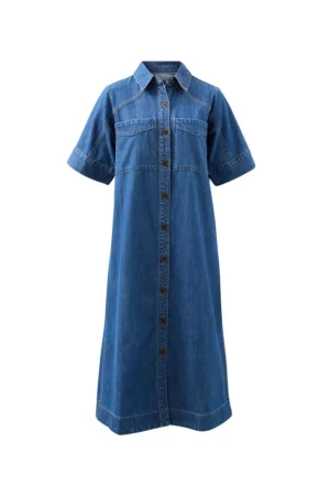 Denim|Dresses^Ceres Life Ava Short Sleeve Midi Dress