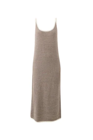 Dresses|Knitwear^Ceres Life Fia Stripe Knit Midi Dress Chocolate Ecru Stripe