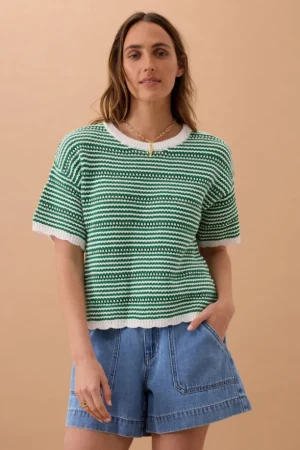 Short Sleeve Tops|Tops^Ceres Life Nina Boxy Knit Tee