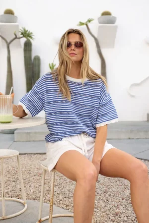 Short Sleeve Tops|Tops^Ceres Life Nina Boxy Knit Tee