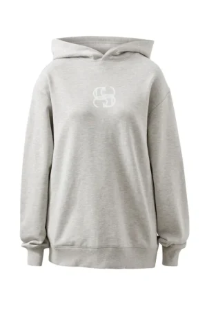 Tops|Long Sleeve Tops^Ceres Life Oversized Slouchy Hoodie Grey Marle Logo