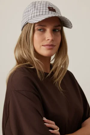 Accessories^Ceres Life Pip Everyday Cap Wine Choc Blue Check