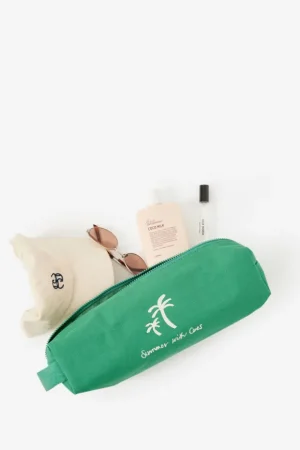 Accessories^Ceres Life Summer Travel Bag Green/ecru Print